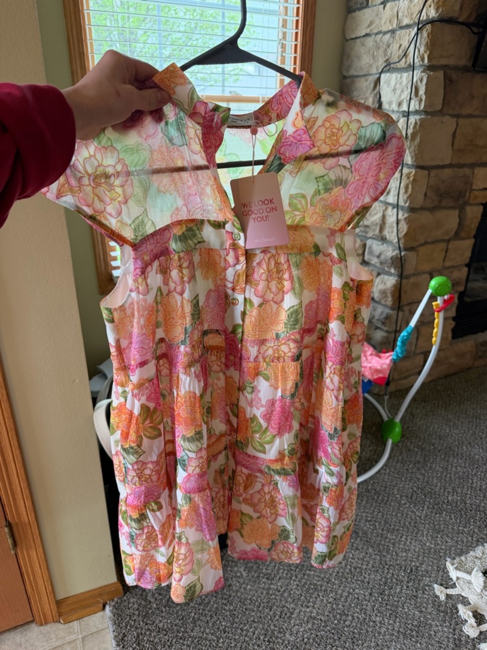 NWT Hello Molly Floral Sundress - Pink, Orange & Green